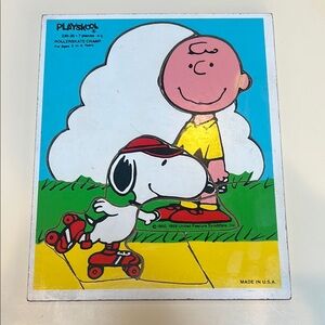 Vintage Roller Skate Champ Peanuts Charlie Brown Snoopy Puzzle